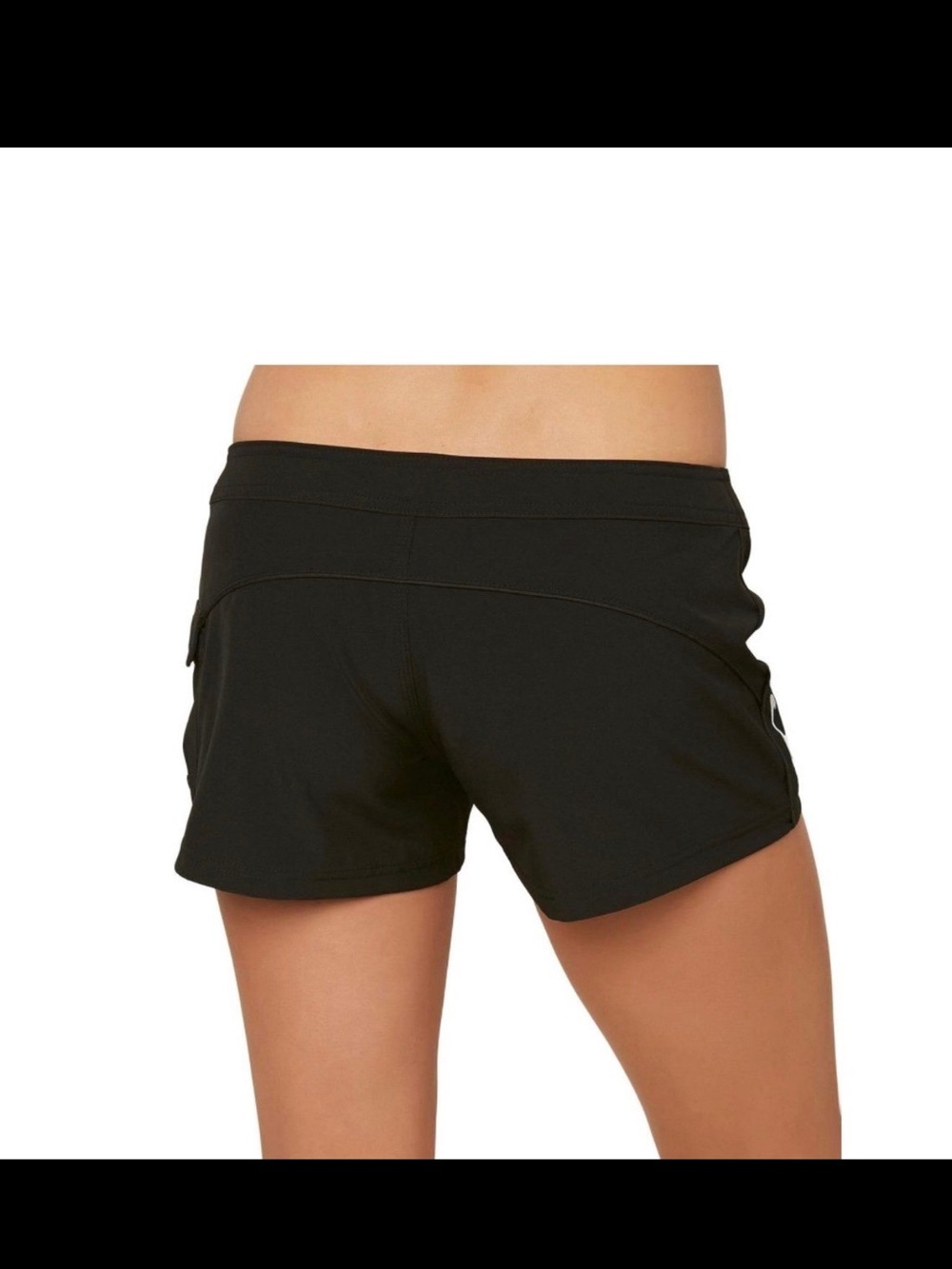 O'Neill Women's Black Cargo Boardshorts with Flap Pocket - Picture 2 of 3